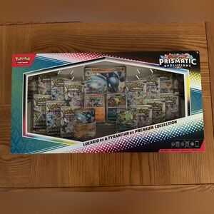 NIB Pokémon Trading Game Scarlet Violet Prismatic Evolutions Lucario Ex Tyranita